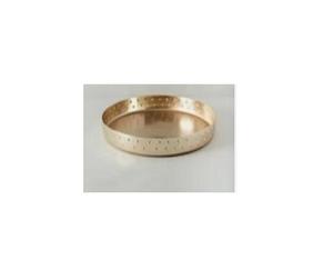 Plateau de service personnalisé en métal enduit de poudre d'or Plateau de décoration de fruits et fleurs Plateau de service en métal doré très vendu pour les festivals - Product Image 1