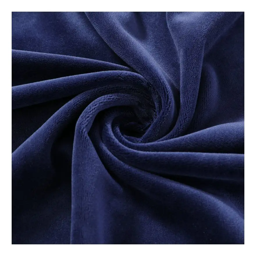 Warm Soft Velvet 4 Way Stretch Fabric Polyester Spandex Knit Velour Fabric For Blankets Dress Toys