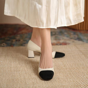 Zapatos Mary Jane de Estilo Francés para Primavera y Verano, Zapatos Planos de Cuero con Suela Gruesa de Estilo Británico Retro, Zapatos de Tacón Alto Dulces y Elegantes - Product Image 2