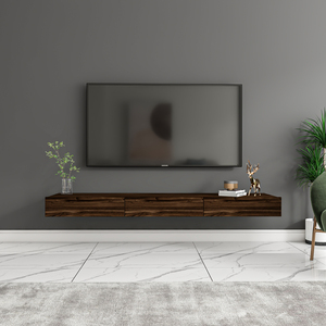 Support de téléviseur mural AVALON moderne Meuble de télévision mural en noyer Vente en gros Maison de luxe Design Style Salon Meubles de maison - Product Image 3