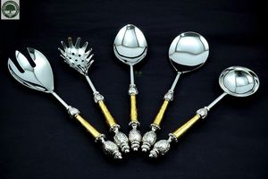 Juego de Cubiertos de Acero Inoxidable 304 de 6 Piezas, de Primera Calidad, Ecológico, Moderno y de Lujo, para Restaurantes y Cenas Ocasuales - Product Image 2