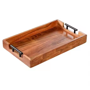 Bandeja DE SERVICIO DE MADERA hecha a mano moderna con mango Último diseño Alta calidad Uso estándar superior por decor IMPEX - Product Image 1