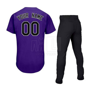 Uniforme de baseball personnalisé en polyester respirant et léger, séchage rapide, évacuation de l'humidité, design entièrement personnalisé pour adultes unisexes - Product Image 2