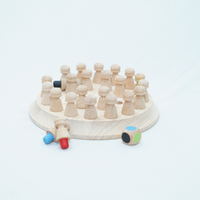Puzzle de mémoire en bois 3D fabriqué à la main Jeu d'échecs Montessori stimulant le cerveau pour les enfants et les familles