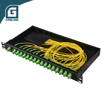 Peralatan Fiber Optik PLC Splitter Gcabling FTTH 1x2 1x4 1x8 1x16 1x32 1x8 Pasif UPC APC LGX Cassette