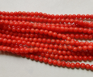 Hebras de 16 "pulgadas Cuentas de coral rojo mediterráneo 100% Cuentas de coral rojo italiano natural Cuentas de forma de rondelle pulidas lisas de coral - Product Image 3