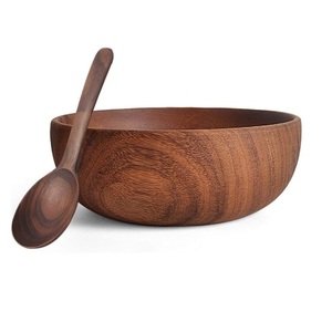 Ustensiles de cuisine de luxe faits à la main bol anneau en bois classique étanche pour la vaisselle de table élégante disponible à la vente - Product Image 5