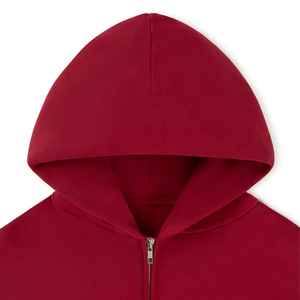 Sweat à capuche zippé personnalisé pour homme, coupe ample, grande taille, unisexe, épaules tombantes, style vintage, brodé - Product Image 4