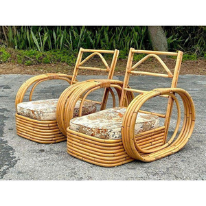 Chaises longues en rotin courbé vintage, chaise longue en rotin pour salon, Resort, Nhat Minh, Vietnam, vente en gros - Product Image 6