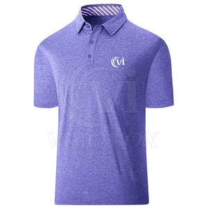 Usine directe hommes décontracté à manches courtes pour Polo T-Shirt haute qualité tricoté vêtements en gros motif solide - Product Image 3