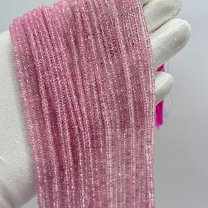 Cuentas Redondas Facetadas de Zafiro Rosa Natural de 3mm a 5mm para la Elaboración de Joyería de Alta Calidad, Más de 50 Años de Experiencia - Product Image 2