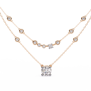 Hermoso Collar de Diamantes de Oro de 18K para Mujer, Hecho a Mano con Diamantes Cultivados en Laboratorio - Product Image 3
