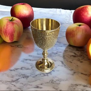 Qualité supérieure à la main 100% pur laiton moscou Mules verre à vin gobelet Unique calice tasse Bidri Nakkashi travail grand vin cadeau - Product Image 6