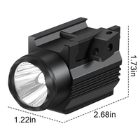 Lunette laser point rouge portable Masterway MM-Grip-1 en aluminium avec lampe torche tactique 10x 1000 lumens, étanche IPX-6, visibilité 150M