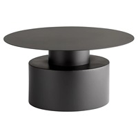 Mesa de Centro Redonda de Metal Ecológica y Moderna con Elegante Diseño de Botellero para Sala de Estar, Muebles para el Hogar M.R. ARTESANÍAS MR-1211