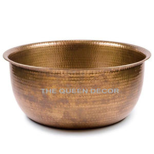 uper Selling Hammered Brass Metal for Dinnerware Extra Large <b>Storage</b> Light in <b>Weight</b> Pedicure Bowl Serving for Wedding - Product Image 6