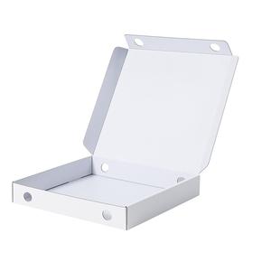 Caja de Almuerzo Desechable para Tortillas de Patata, Empanadas, Pizza Gruesa, 23x23x5 cm, Tamaño Mediano, Interior y Exterior Blancos - Product Image 2