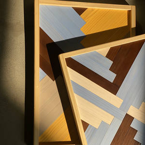 Plateau à café décoratif en bois pour meubles de salon ou de chambre Solution de rangement pratique - Product Image 2