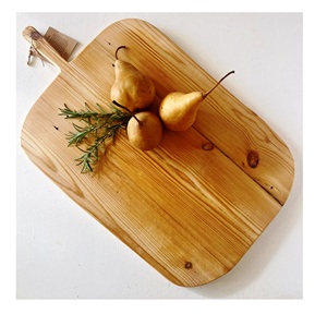 Planche à découper en résine de bois de forme ronde Planche à découper personnalisée en gros Blocs à découper blancs et bruns fabriqués en Inde - Product Image 4