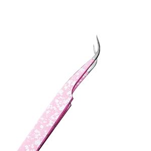 Pinzas Profesionales de Acero Inoxidable para Extensión de Pestañas con Punta Curva de Precisión y Mango Antideslizante para Artistas de Pestañas de Salón Elite - Product Image 6
