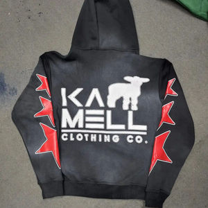 เสื้อสวมหัวแบบสวมหัวสำหรับทุกเพศสไตล์ใหม่ที่ซีดจางกันแดดพิมพ์ลายด้วยความร้อนแบบมีฮู้ดแขนยาวปรับแต่งโลโก้ได้สำหรับฤดูหนาว - Product Image 2