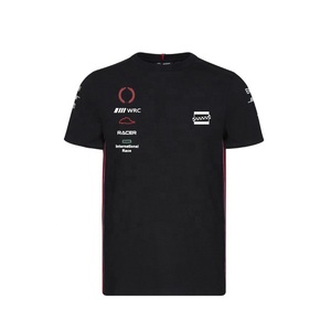 Camisetas de Pana Sólida 100% Algodón con Impresión de Logo Personalizado, Ropa Deportiva y para Aficionados de Carreras de Autos F1, Casual de Manga Corta y Cuello Redondo para Hombre - Product Image 1