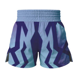 กางเกงขาสั้นฝึกซ้อมสำหรับผู้ชายน้ำหนักเบาออกแบบได้ตามต้องการ MMA มีระบายตกแต่งคิกบ็อกซิ่งทรงสูง - Product Image 2