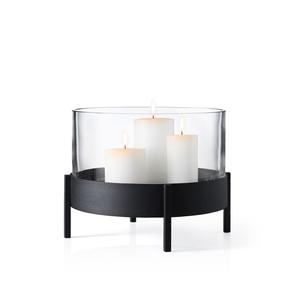 Halloween utilisé décoration de Noël rond noir mat plaque ronde étoile design bougeoir - Product Image 2