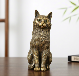 Özel döküm Metal heykelcik heykel bronz süs köpek pirinç antika köpek süsler el sanatları ev dekorasyon heykeli için - Product Image 5