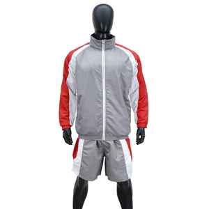 Custom Stitched Zip Up Lightweight <b>Nylon</b> Tracksuit Men Blank Loose Fit Summer Windbreaker Short Set Two Piece Set - Product Image 2