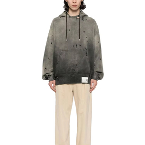 Sweats à capuche pour hommes vieillis, sweats à capuche vintage délavés à l'acide, poids lourd 400gsm, sweats à capuche délavés au soleil personnalisés pour hommes - Product Image 6