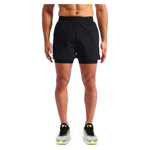 กางเกงขาสั้นผู้ชายสองชั้น กางเกงขาสั้นกีฬา 2-in-1 แห้งเร็ว ระบายอากาศได้ เหมาะสําหรับการวิ่งและฟิตเนส - Product Image 5