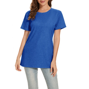 Casual <b>Women's</b> Cotton Lightweight Short Sleeve T-Shirt Eco-Friendly Crew <b>Neck</b> Fashion Tee for Winter Daily Outfits - Product Image 2