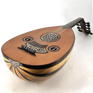 Oud Profesional de 12 Cuerdas - Lira Árabe Hecha a Mano con Madera de Nogal y Cedro en la Tapa Acústica - Product Image 2