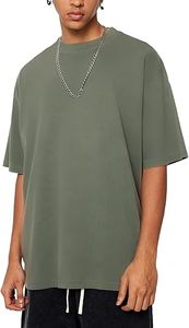 T-shirts vintage de grande taille avec logo personnalisé pour hommes T-shirt uni en coton délavé à l'acide T-shirt décontracté à épaules tombantes pour hommes - Product Image 6