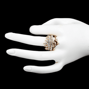 Anillo de Mujer con Piedras Decorativas - Dorado - Color Melocotón - Product Image 2