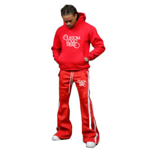 Survêtement deux pièces pour homme, qualité professionnelle, hiver, poids lourd, respirant, décontracté, uni, 100% coton, personnalisable - Product Image 1