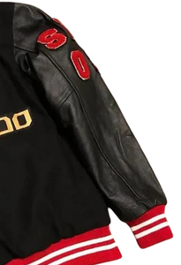 Chaqueta Universitaria de Béisbol y Baloncesto Personalizada con Parches Bordados en Chenilla, de Lana y Cuero, Unisex, de Secado Rápido - Product Image 4