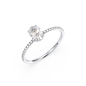 REYES Meilleure vente Design classique taille ovale 1.11Ct HPHT CVD Lab Grown Diamond Ring in 14K Solid Gold Engagement Gift Jewelry - Product Image 6