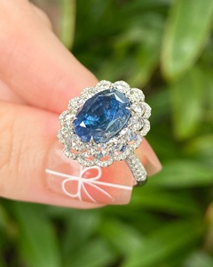 Kokan Planet IGI certificado Diamante Natural tres piedras anillo de compromiso elegante estilo Vintage Color personalizado joyería de mujer - Product Image 1