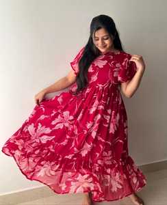 Classy And Fashionable Latest Exclusive Most Trendy Fancy Party Wear High On Demand Best Selling Georgette <b>Fabric</b> Designer Frock - Product Image 5