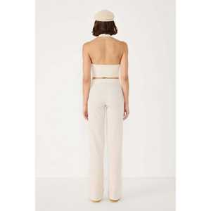 Pantalones Casuales de Cintura Alta con Corte Acampanado, 100% Poliéster - Product Image 6