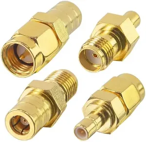 Conector de crimpado RP de mamparo hembra, conector macho de clavija RF para crimpado de clavija RP en cables de comunicación, Conector de clavija, conector hembra de 1/2 ", 2/2", 1/2" - Product Image 4