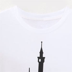 T-shirts pour femmes personnalisés de haute qualité, respirants, à col rond, design multicolore, 180gsm, broderie en coton - Product Image 3