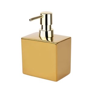 Golden Finished QUALITY COLLECTION Modern Rectangle Soap Dispenser <b>Pump</b> for Home Hotel Bathroom Kitchen High Quality Metal - Product Image 1