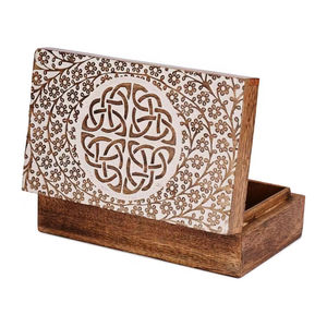 Caja de almacenamiento con diseño de corazón para decoración del hogar, forma rectangular, caja de madera de almacenamiento de joyería de lujo de calidad superior, respetuosa con el medio ambiente - Product Image 2