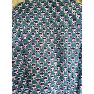 Camisa de Algodón Estampada Informal de Verano Unisex para Hombre, Estampado Floral Morado, Popelina de Lino Estampada a Mano, Suministro ODM, Pieza Individual Incluida - Product Image 1