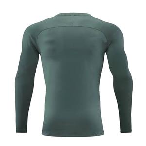 Hombres de manga larga transpirable de poliéster de compresión gimnasio entrenamiento Top OEM al por mayor entrenamiento Rash Guard camisa - Product Image 2