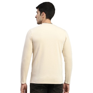 T-shirt à manches longues pour homme, col rond, 260g, coton French Terry, décontracté, séchage rapide, respirant, écologique, manches longues, fabricant OEM - Product Image 4
