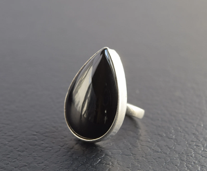 Natural Gemstone 925 Sterling Silver Black Onyx Handmade Crystal Ring Women Jewelry Anniversary Perfect Gift For Her Custom Size - Product Image 2